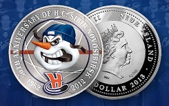 Silbermünze 1 Unze - 1$ - 999 Feinsilber 2013 - Hockey Club Sibir KHL 1962-2012